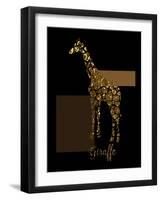 1 Gold Giraffe-Tina Lavoie-Framed Giclee Print