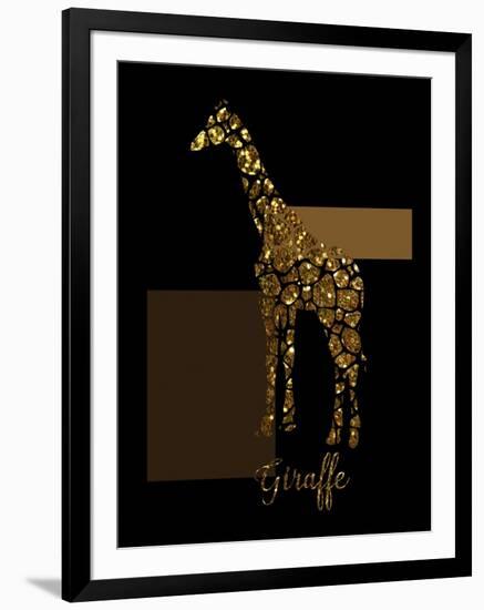 1 Gold Giraffe-Tina Lavoie-Framed Giclee Print