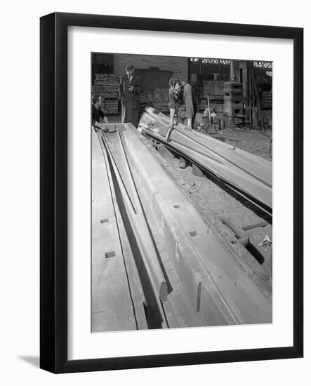 1 in 14 Rail Crossing, Mould and Pattern, Stanley Works, Sheffield, South Yorkshire, 1968-Michael Walters-Framed Photographic Print