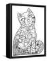 1 Magic Cat: LINE ART-Oxana Zaika-Framed Stretched Canvas