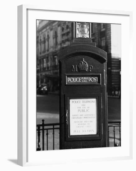 1 of 700 Police Call Posts Linked to Police Headquarters and Designed to Combat Motorized Crime-John Phillips-Framed Photographic Print