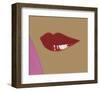 1 page from Lips Book, c. 1975-Andy Warhol-Framed Art Print