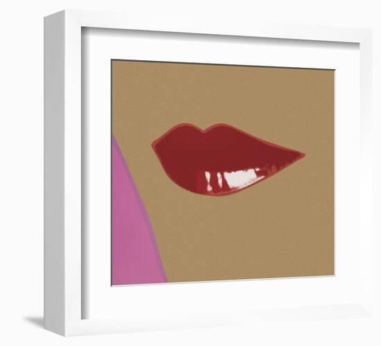 1 page from Lips Book, c. 1975-Andy Warhol-Framed Art Print