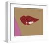 1 page from Lips Book, c. 1975-Andy Warhol-Framed Art Print