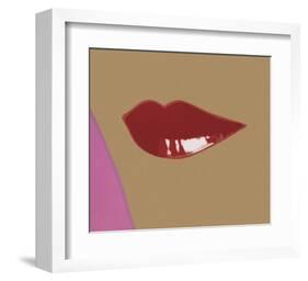 1 page from Lips Book, c. 1975-Andy Warhol-Framed Art Print