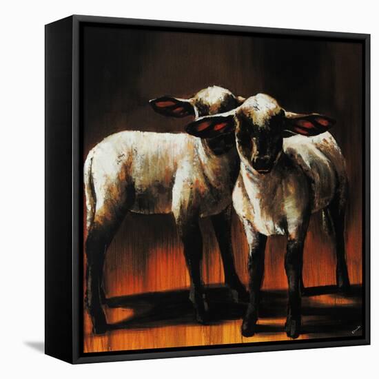 1 Sheep 2 Sheep-Sydney Edmunds-Framed Stretched Canvas