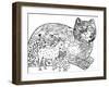 1 The Entrance Of Jerusalem: LINE ART-Oxana Zaika-Framed Giclee Print