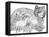 1 The Entrance Of Jerusalem: LINE ART-Oxana Zaika-Framed Stretched Canvas