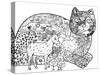 1 The Entrance Of Jerusalem: LINE ART-Oxana Zaika-Stretched Canvas