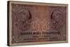 10 Crown Banknote of the Republic of Czechoslovakia, 1920-Alphonse Mucha-Stretched Canvas