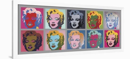 10 Marilyns, 1967-Andy Warhol-Framed Art Print