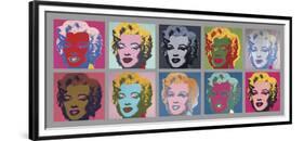 10 Marilyns, 1967-Andy Warhol-Framed Art Print