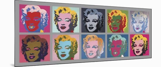 10 Marilyns, 1967-Andy Warhol-Mounted Art Print