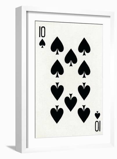 10 of Spades from a deck of Goodall & Son Ltd. playing cards, c1940-Unknown-Framed Giclee Print