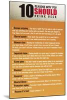 10 Reasons to Drink Beer Alcohol-null-Mounted Poster