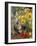 10-Week, Short-Haired Ticked Tabby Kittens with Nasturtiums, Montbretia and Yellow Daisies-Jane Burton-Framed Photographic Print