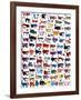 100 Cats and a Mouse-Vittorio-Framed Art Print