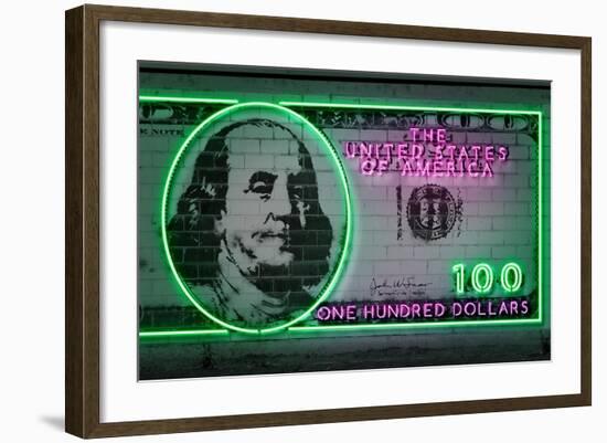 100 Dollars-Octavian Mielu-Framed Art Print