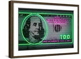 100 Dollars-Octavian Mielu-Framed Art Print