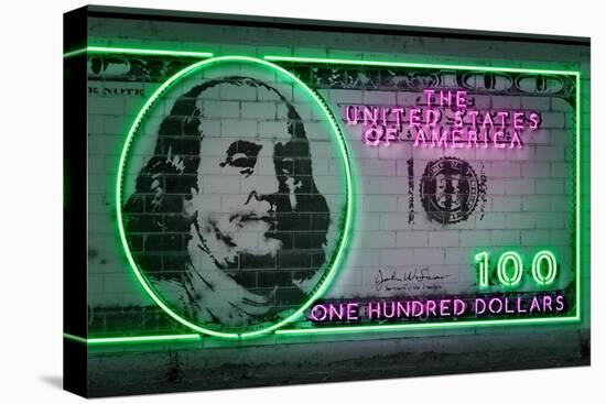 100 Dollars-Octavian Mielu-Stretched Canvas