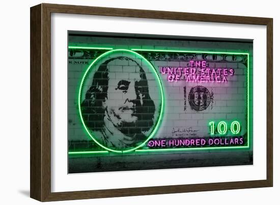 100 Dollars-Octavian Mielu-Framed Art Print