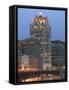 100 E. Wisconsin Building, Downtown from Riverwalk-Walter Bibikow-Framed Stretched Canvas