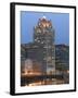 100 E. Wisconsin Building, Downtown from Riverwalk-Walter Bibikow-Framed Premium Photographic Print