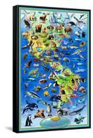 100 Endangered Species-Adrian Chesterman-Framed Stretched Canvas