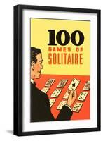 100 Games of Solitaire-null-Framed Giclee Print