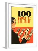 100 Games of Solitaire-null-Framed Giclee Print