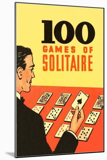 100 Games of Solitaire-null-Mounted Giclee Print