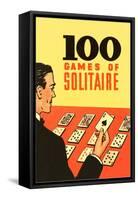 100 Games of Solitaire-null-Framed Stretched Canvas