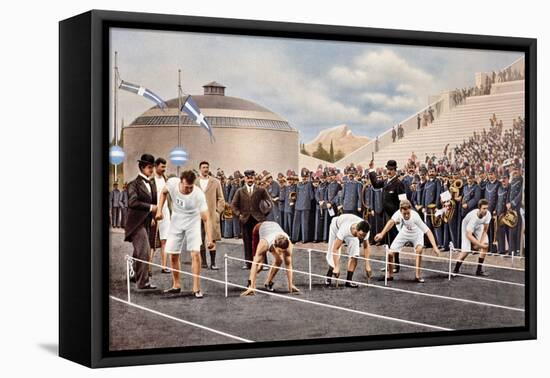 100 m Race at Olympic Games in Athens 1896-null-Framed Stretched Canvas