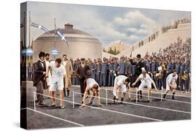100 m Race at Olympic Games in Athens 1896-null-Stretched Canvas
