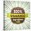 100 Percent Organic Ingredients Eco Label Poster-sputanski-Stretched Canvas