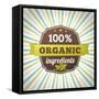 100 Percent Organic Ingredients Eco Label Poster-sputanski-Framed Stretched Canvas