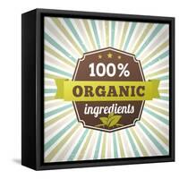 100 Percent Organic Ingredients Eco Label Poster-sputanski-Framed Stretched Canvas