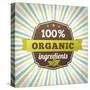 100 Percent Organic Ingredients Eco Label Poster-sputanski-Stretched Canvas