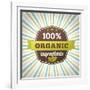 100 Percent Organic Ingredients Eco Label Poster-sputanski-Framed Art Print