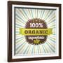 100 Percent Organic Ingredients Eco Label Poster-sputanski-Framed Art Print