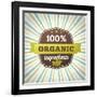 100 Percent Organic Ingredients Eco Label Poster-sputanski-Framed Art Print