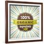 100 Percent Organic Ingredients Eco Label Poster-sputanski-Framed Art Print