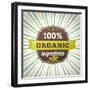 100 Percent Organic Ingredients Eco Label Poster-sputanski-Framed Art Print