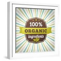 100 Percent Organic Ingredients Eco Label Poster-sputanski-Framed Art Print