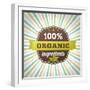 100 Percent Organic Ingredients Eco Label Poster-sputanski-Framed Art Print