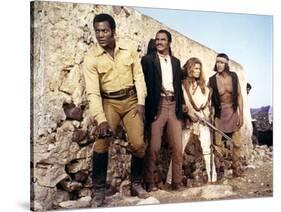 100 RIFLES, 1969 directed by TOM GRIES with Jim Brown, Burt Reynolds and Raquel Welch (photo)-null-Stretched Canvas