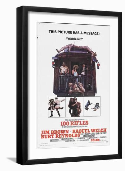 100 Rifles, 1969, Directed by Tom Gries-null-Framed Giclee Print