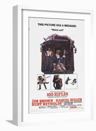 100 Rifles, 1969, Directed by Tom Gries-null-Framed Giclee Print