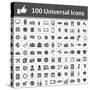100 Universal Icons-frbird-Stretched Canvas