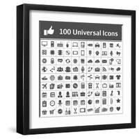 100 Universal Icons-frbird-Framed Art Print